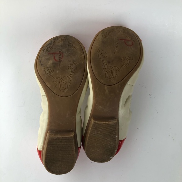 tahari Gibson cream&Orange ballerina Flats SZ6.5” - Picture 5 of 8